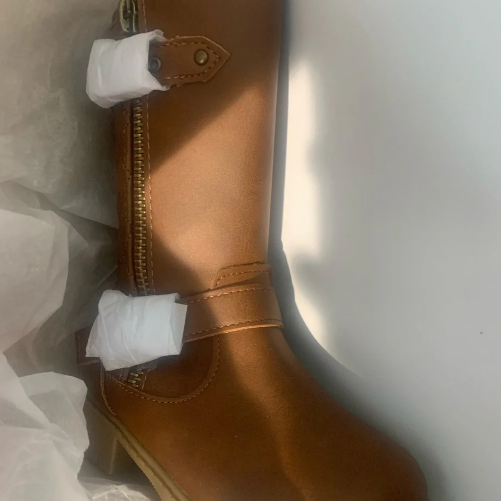 Stylish Brown Quilted Riding Boots